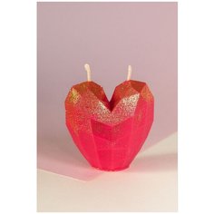 Силиконовый молд для свечи "Сердце Граненое L" силиконовая форма для мыла Molds.Sever