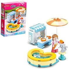 Конструктор Розовая мечта «Кошачья парикмахерская», 79 деталей Sluban