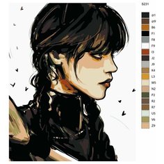 Картина по номерам S231 "Уэнсдэй (Wednesday) сериал", 60x80 см Brushes Paints