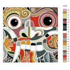 Картина по номерам V-470 "Баронг", 70x70 см Brushes Paints
