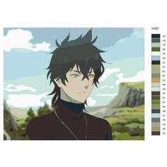 Картина по номерам V-457 "Аниме Черный клевер 2 (Black Clover ). Юнона (Yuno)", 60x80 см Brushes Paints