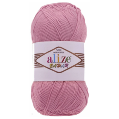 Пряжа Alize Bahar, 100 % хлопок, 100 г, 260 м, 5 шт., 98 розовый