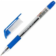 Ручка шариковая масляная с грипом STAFF "OBP-279", синяя, игольчатый узел 0.7 мм, линия письма 0.35 мм, 142988