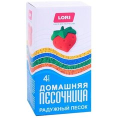 Радужный песок LORI 4 цвета по 80 г, в коробке (Пт-022)