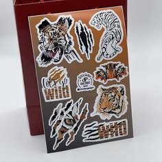 3D наклейки "Тигр wild" самоклеящиеся стикеры для декора на телефон, ноутбук, ежедневник, блокнот, тетрадь Dak Print
