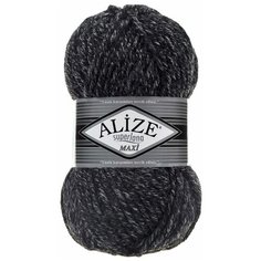 Пряжа Alize Superlana Maxi (Суперлана Макси) - 1 шт Цвет: 800 антрацитовый меланж 75% акрил, 25% шерсть 100г 100м