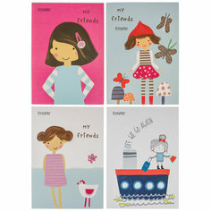 Альбом для рисования Kroyter А5 30л склейка, Girls,4диз,65833, 1731006