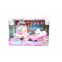 Игровой набор для девочки: Ванная комната с куклой - пупсом и питомцем, 60253-1 Китай