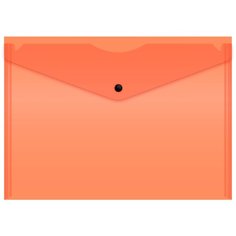 Набор из 10 штук Конверт на кнопке Бюрократ Double Neon DNEPK803A4OR A4 горизонтальный пластик 0.18мм оранжевый