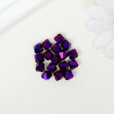 Бусины стекло, 8 мм, 13 шт. фиолетовый NO Name
