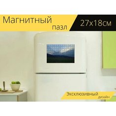Магнитный пазл "Либерец, чешская республика, заход солнца" на холодильник 27 x 18 см. Lots Prints