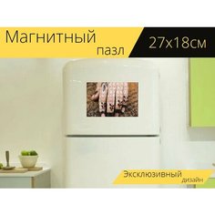 Магнитный пазл "Свадьба, невеста, женщина" на холодильник 27 x 18 см. Lots Prints
