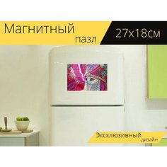 Магнитный пазл "Карнавал, венеция, маска" на холодильник 27 x 18 см. Lots Prints