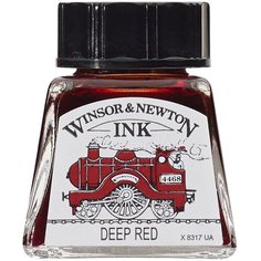 Тушь Winsor&Newton для рисования, насыщенный красный, стекл. флакон 14мл - 2 шт.