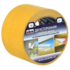 Клейкая лента двухсторонняя 75мм х 25м (полипропилен) Noname