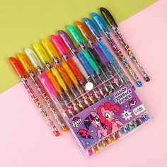 Набор гелевых ручек с блёстками, 12 цветов, My Little Pony Noname