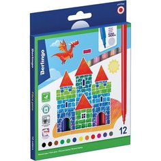 Фломастеры Berlingo "Замки", 12цв, смываемые, картон, европодвес, 2 штуки