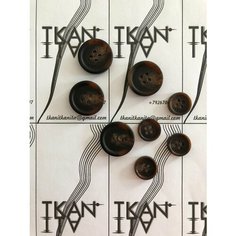 Пуговица пластиковая четырехпрокольная, 1 шт. Noname