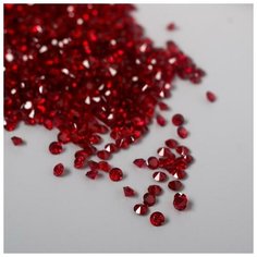 Декор для творчества пластик "Кристаллы бордо" набор 20 гр d=0,12 см Арт Узор