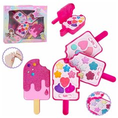 Игровой набор косметики для кукол в декоративной палетке для девочек мороженое Tongde