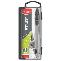 Комплект 30 наб, Циркуль Maped STUDY 120мм, металл, с карандашрм, пластик. пенал, ассорти,119410