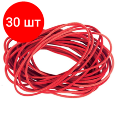 Комплект 30 упаковок, Резинка универсальная 100г 50 мм КонтинентПак, толщ. 1.7х1.6 мм, красный Noname
