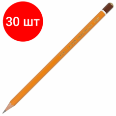Комплект 30 штук, Карандаш чернографитный KOH-I-NOOR 1500/7B, б/ласт, 150007B01170RU