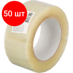 Комплект 50 штук, Клейкая лента упаковочная 48ммх150мх38мкм, прозрачная Noname
