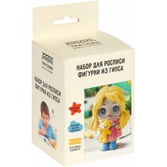 Набор для росписи из гипса ТРИ совы "Кукла Оля", высота фигурки 8,5см, с красками и кистью, картонная коробка Нет бренда