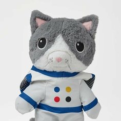 Плюшевый космонавт в скафандре IKEA AFTONSPARV, котик, 28 см. Мягкая игрушка КОТ икеа афтонспарв.