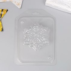 Пластиковая форма "Снежинка 1" 7х6 см Noname