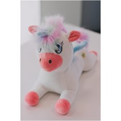 Мягкая игрушка Веселый белый Единорог Нет бренда
