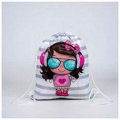 Мешок для обуви на шнурке, цвет белый Нет бренда