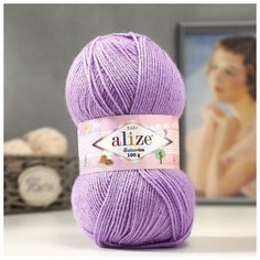 Пряжа "Sekerim Baby" 100% акрил 320м/100гр (247 лиловый) Alize