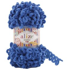 Пряжа Alize Puffy Fine, 100 г, 14.5 м, 1 шт., 637 морская волна