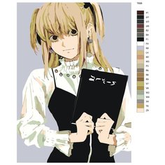 Картина по номерам T698 "Миса Аманэ. Тетрадь смерти" 60x90 Brushes Paints