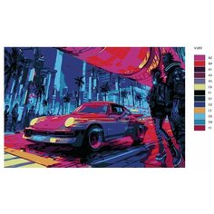 Картина по номерам V-263 "Киберпанк Cyberpunk 2077", 60x90 см Brushes Paints