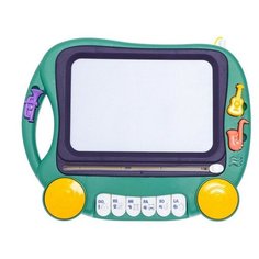 Развивающий столик «Рисуем вместе», звук, свет, цвет зелёный Zabiaka