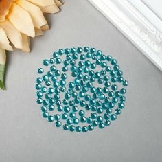 Арт Узор Декор для творчества пластик "Стразы круглые. Голубые" (набор 200 шт) 0,5х0,5 см