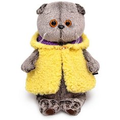 Budi Basa Мягкая игрушка Кот Басик в жилете с капюшоном 25 см Ks25-223