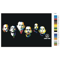 Картина по номерам X-728 "Рок-группа Linkin Park" 80x120 Brushes Paints