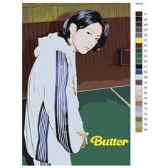 Картина по номерам Т6121 70x110 "Чон Чонгук (Jung Jungkook), участник группы BTS (БТС)" Brushes Paints