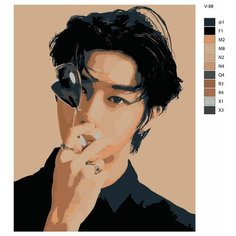 Картина по номерам V-98 "K-pop Monsta X. Участник группы" 70x90 Brushes Paints