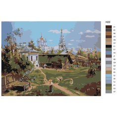 Картина по номерам Н20 "Василий Поленов, Московский дворик", 80x100 см Brushes Paints
