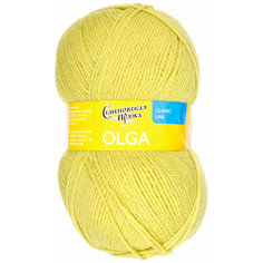 Пряжа Семеновская Olga (Ольга ПШ) липа (345), 50%шерсть/50%акрил, 392м, 100г, 1шт