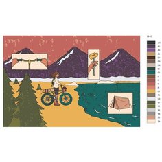 Картина по номерам W-17 "Отдыx на природе" 70x110 Brushes Paints