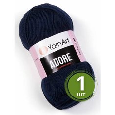 Пряжа YarnArt Adore (Адоре) - 1 моток 351 т. синий, 100% акрил антипиллинг, 100 г 280 м