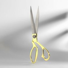 Арт Узор Ножницы закройные, скошенное лезвие, 10,5", 26,5 см, в коробке, цвет золотой