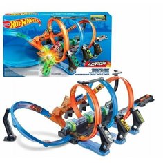 Автомобильный трек Винтовое столкновение Hot Wheels + машинка