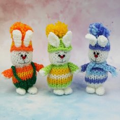 Набор "Зайчики" 3 шт. Игрушки Ручной Работы 22 ПИНГВИНА